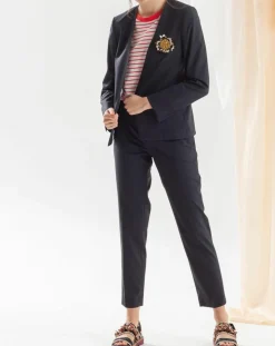 Chloé Stora Vestes, Blousons|Veste en Laine mélangée Vezuve bleu marine