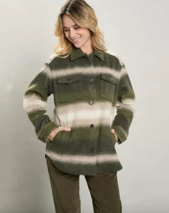 Hartford Vestes, Blousons|Veste en Laine mélangée Voltige beige/vert