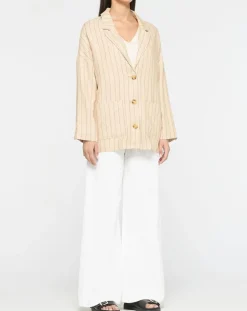 Yerse Vestes, Blousons|Veste en Lin mélangé Nara36 écrue