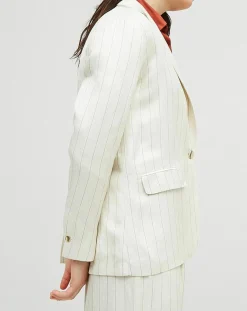 Chloé Stora Vestes, Blousons|Veste en Lin mélangé Valerio écrue