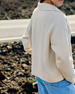 La Petite Etoile Vestes, Blousons|Veste en Lin mélangé Verly beige