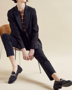 Chloé Stora Vestes, Blousons|Veste en Lin mélangé Victoire noire