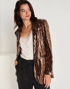 See u Soon Vestes, Blousons|Veste en sequins Louna café