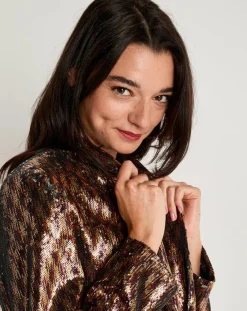 See u Soon Vestes, Blousons|Veste en sequins Louna café