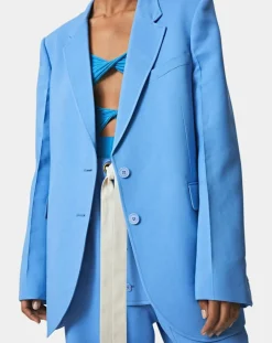 Stella McCartney Vestes, Blousons|Veste en Twill Tailoring bleue