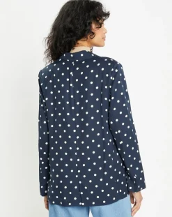 Jodhpur Vestes, Blousons|Veste fluide bloom bleue/blanc