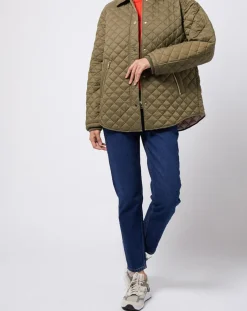 Esprit Manteaux|Veste matelassée light coupe ample type chasse kaki