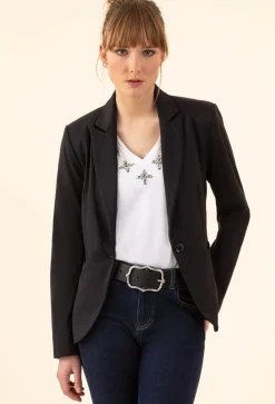 Bleu Blanc Rouge Vestes, Blousons|Veste Rosie noir