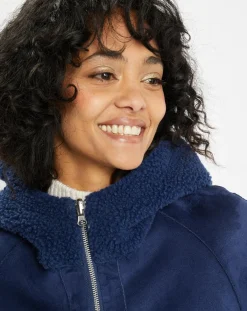 Lou Andrea Vestes, Blousons|Veste réversible en Fausse Fourrure 315 Mont indigo