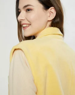 Nina ricci Vestes, Blousons|Veste sans manches en éponge Terry Cloth jaune