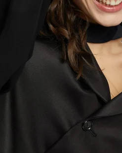 Comme des Garçons Vestes, Blousons|Veste satinée bimatière noire