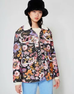 Manoush Vestes, Blousons|Veste Sherpa Carnaby noir/multicolore