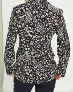 MaxMara Vestes, Blousons|Veste Strenna imprimée bleu marine