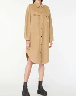 Element Vestes, Blousons|Veste surchemise en Velours milleraies Manitoba Cord beige foncé