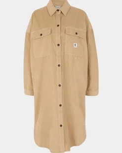 Element Vestes, Blousons|Veste surchemise en Velours milleraies Manitoba Cord beige foncé